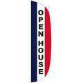 "OPEN HOUSE" 3' x 12' Stationary Message Flutter Flag